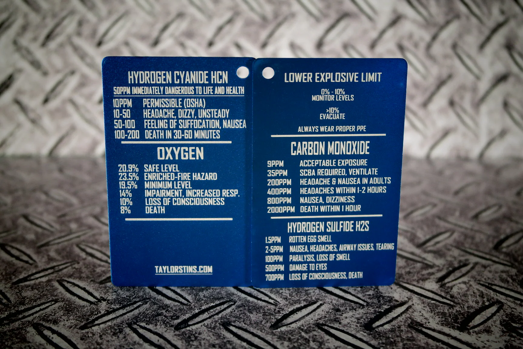 5 Gas Metal Reference Card - Image 3