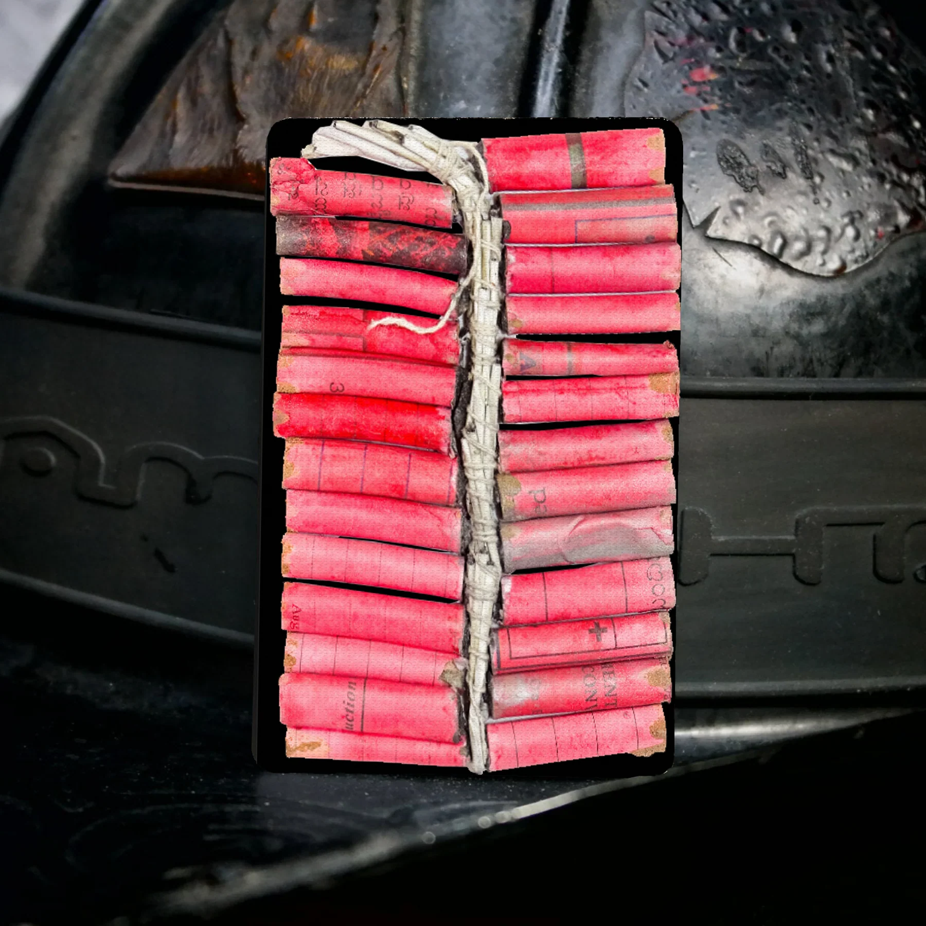 Fire Crackers Metal playing card