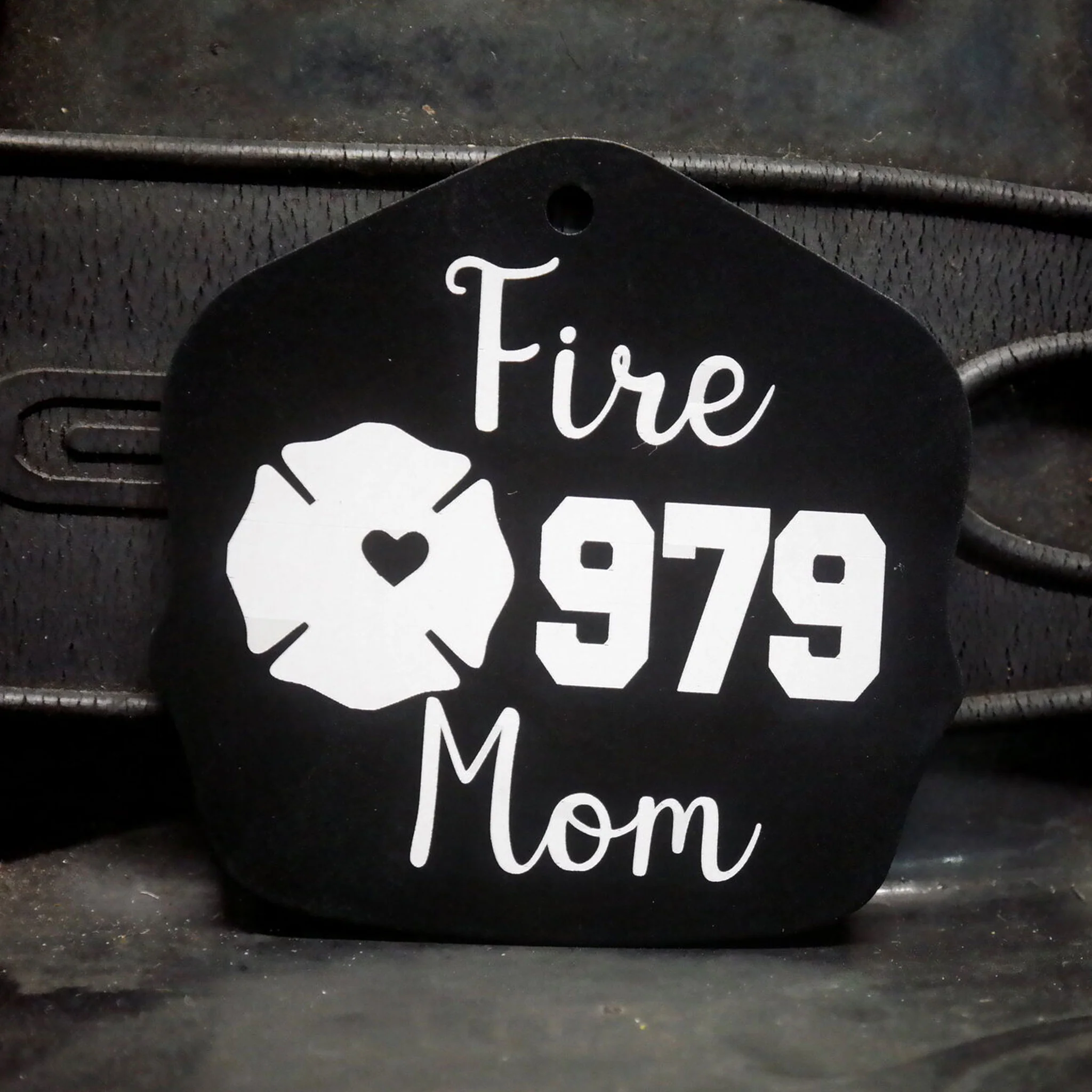 Fire Mom (Custom Number) Laser Engraved Key Tin