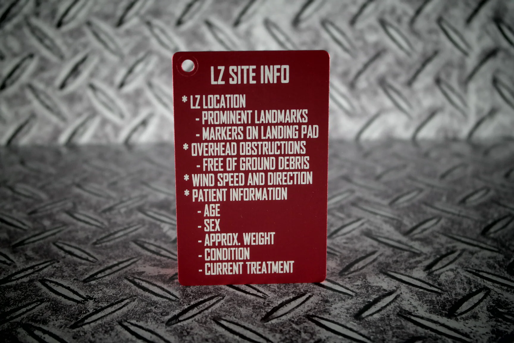 LZ Site Info. Aluminum Card with Wire ring - Image 2
