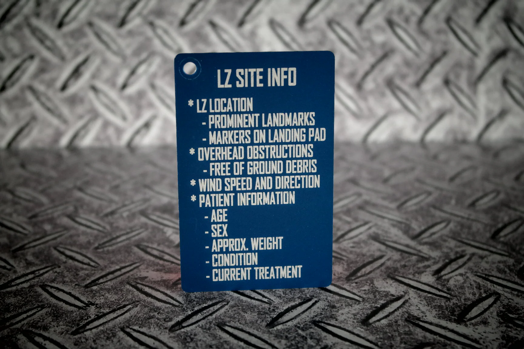 LZ Site Info. Aluminum Card with Wire ring - Image 3