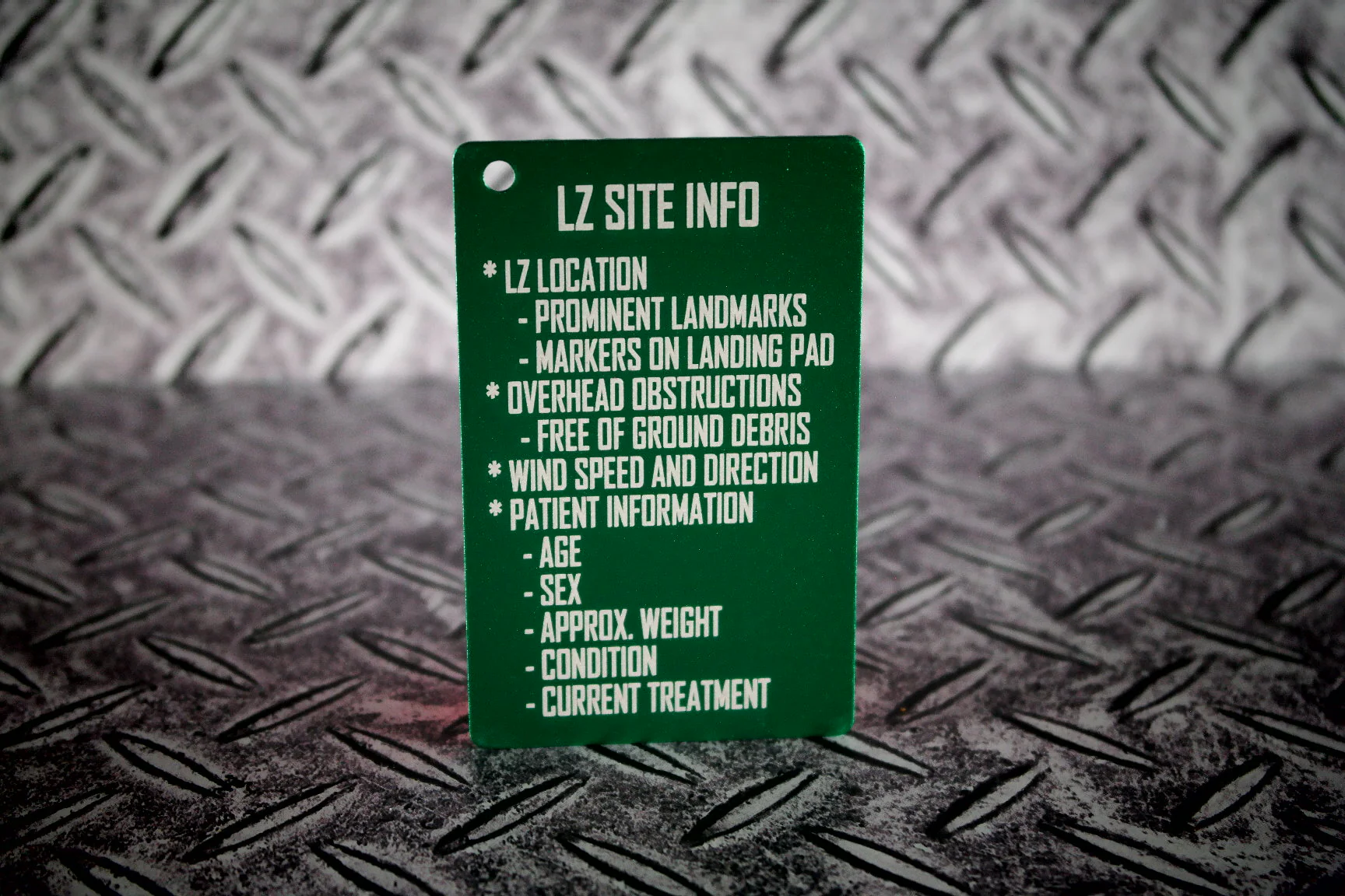 LZ Site Info. Aluminum Card with Wire ring - Image 4