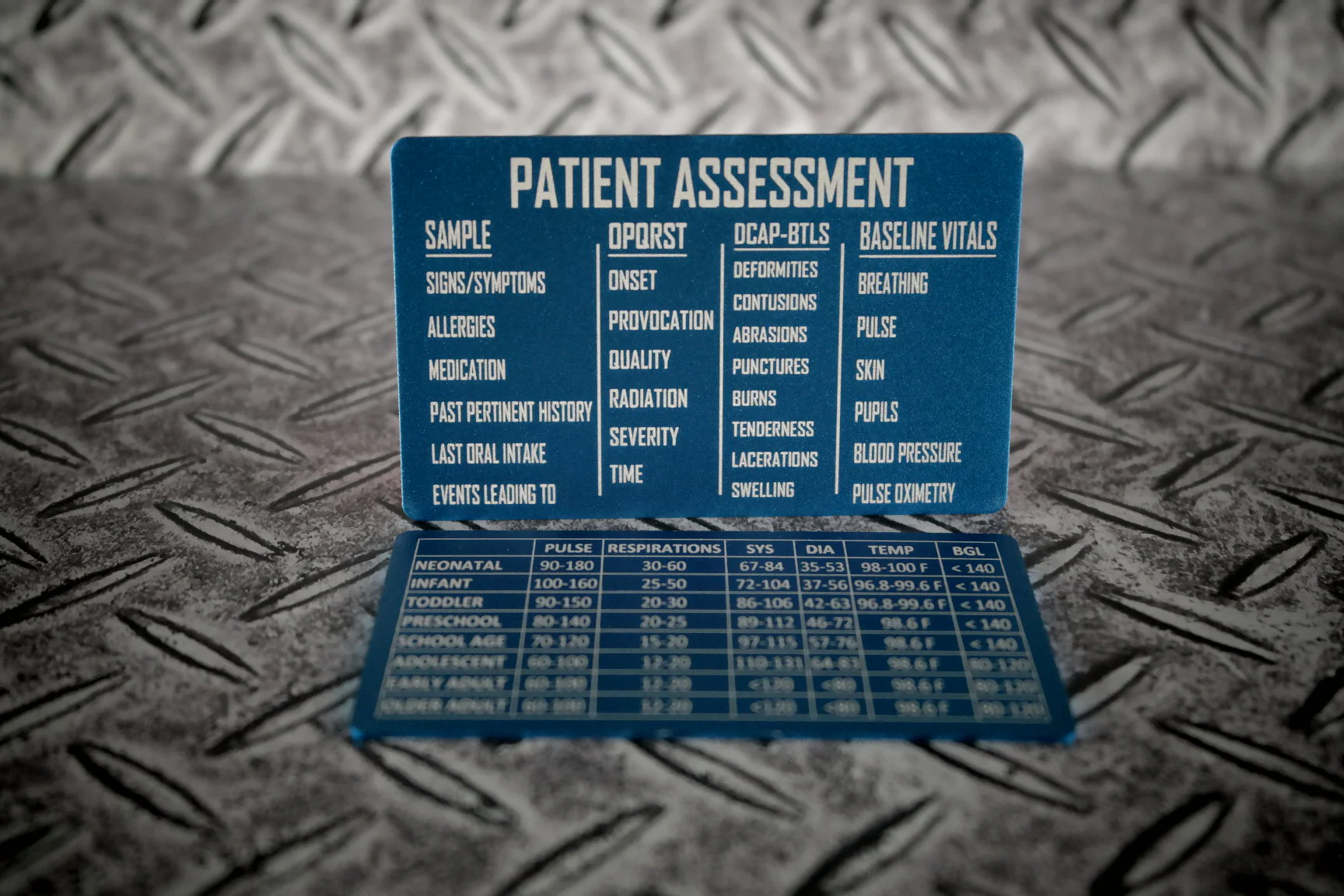 Pt Assessment/Vitals 2 sided Aluminum Playing Card - Image 3