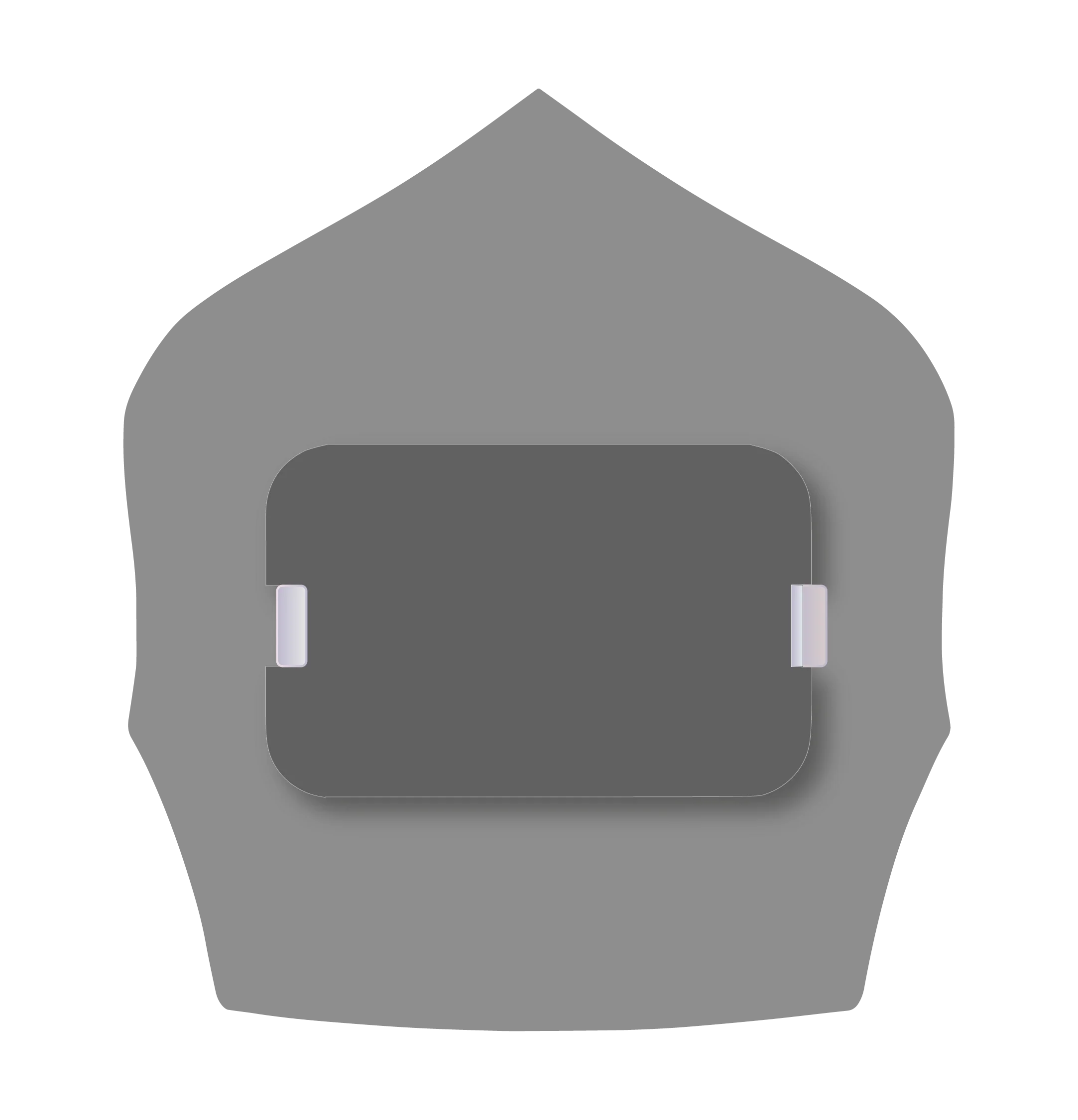 Retro Custom Metal Helmet Shield with Passport | 5.5" and 6.25" | Trad. Helmets - Image 3