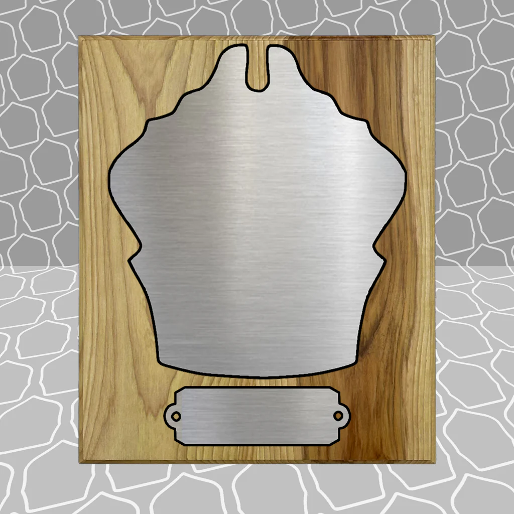 Gold Leaf Firefighter Shield on 8.5x9 Award Plaque - Image 17