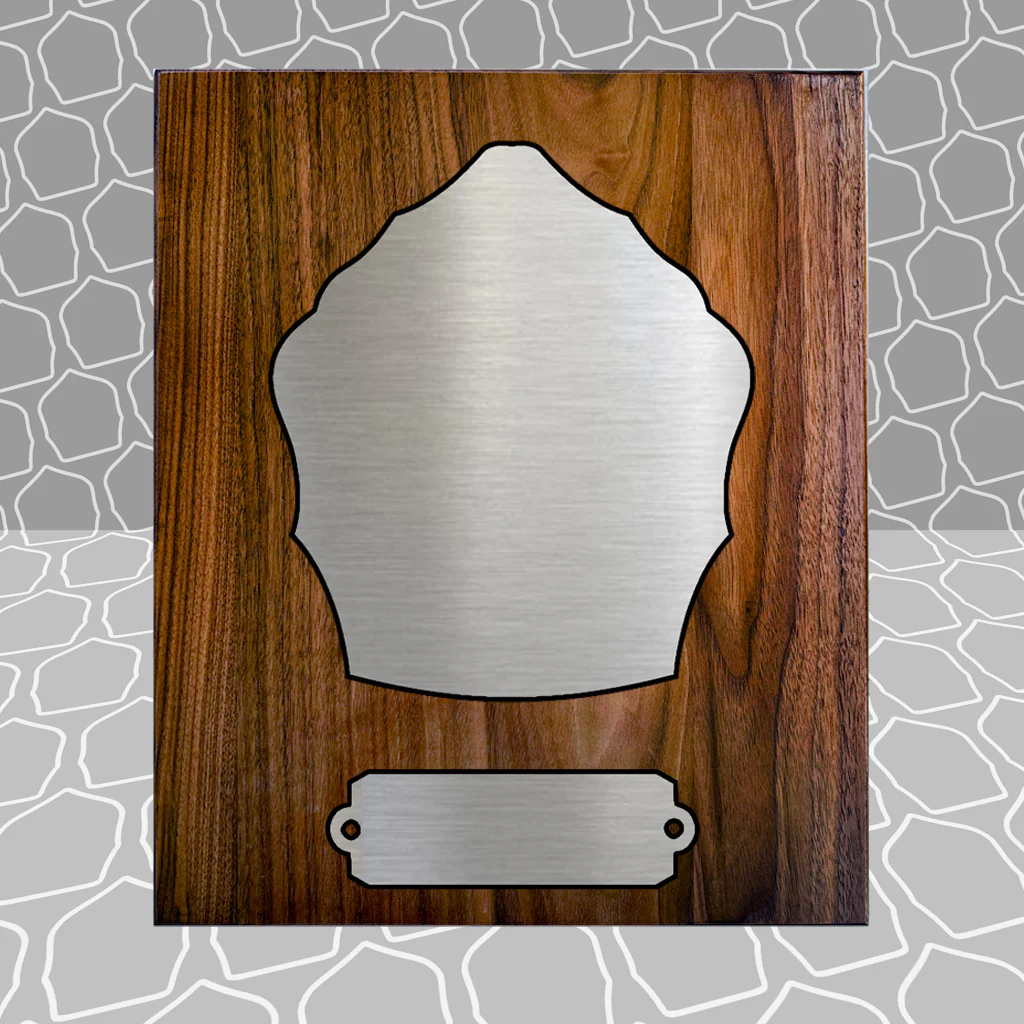 Gold Leaf Firefighter Shield on 8.5x9 Award Plaque - Image 37