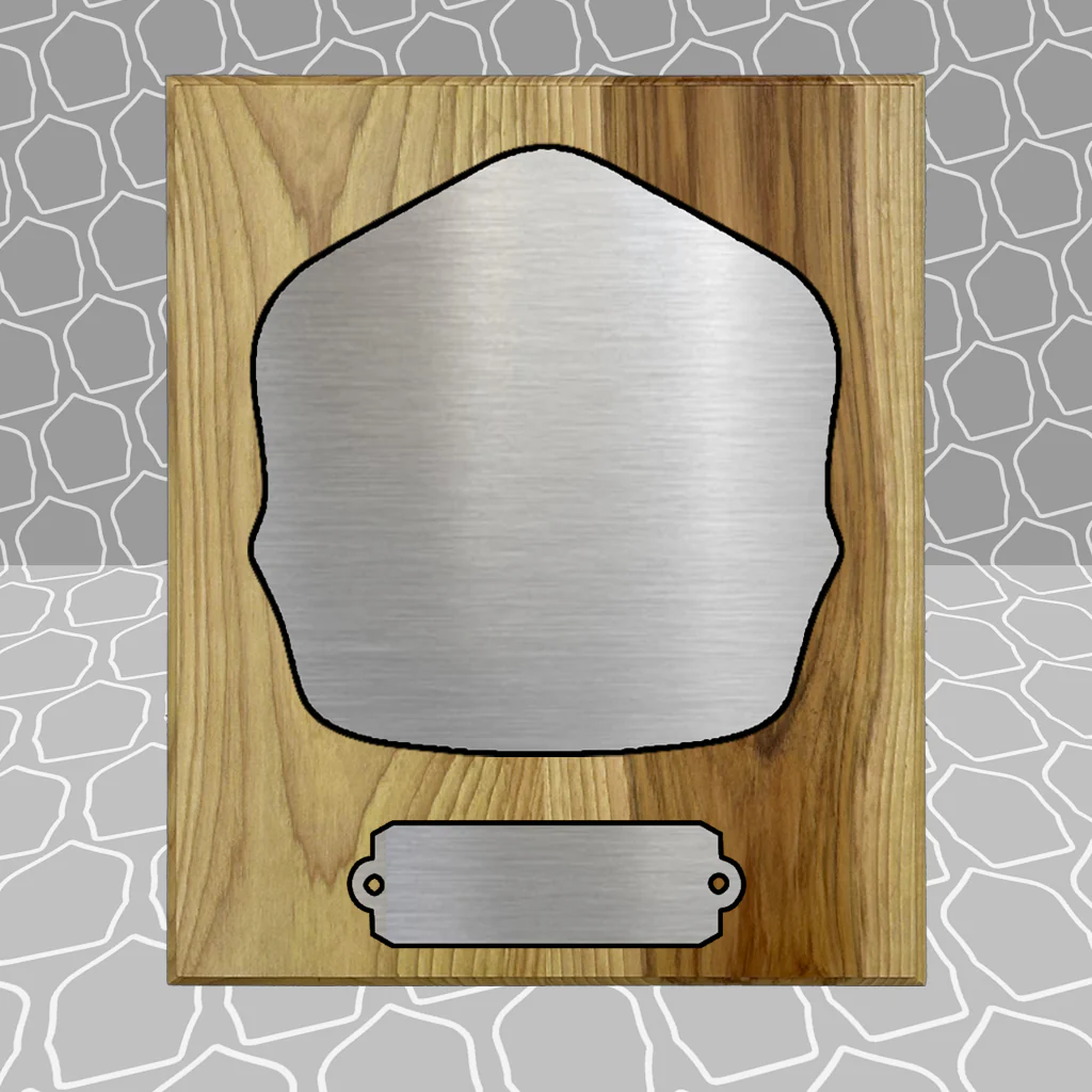 Gold Leaf Firefighter Shield on 8.5x9 Award Plaque - Image 5