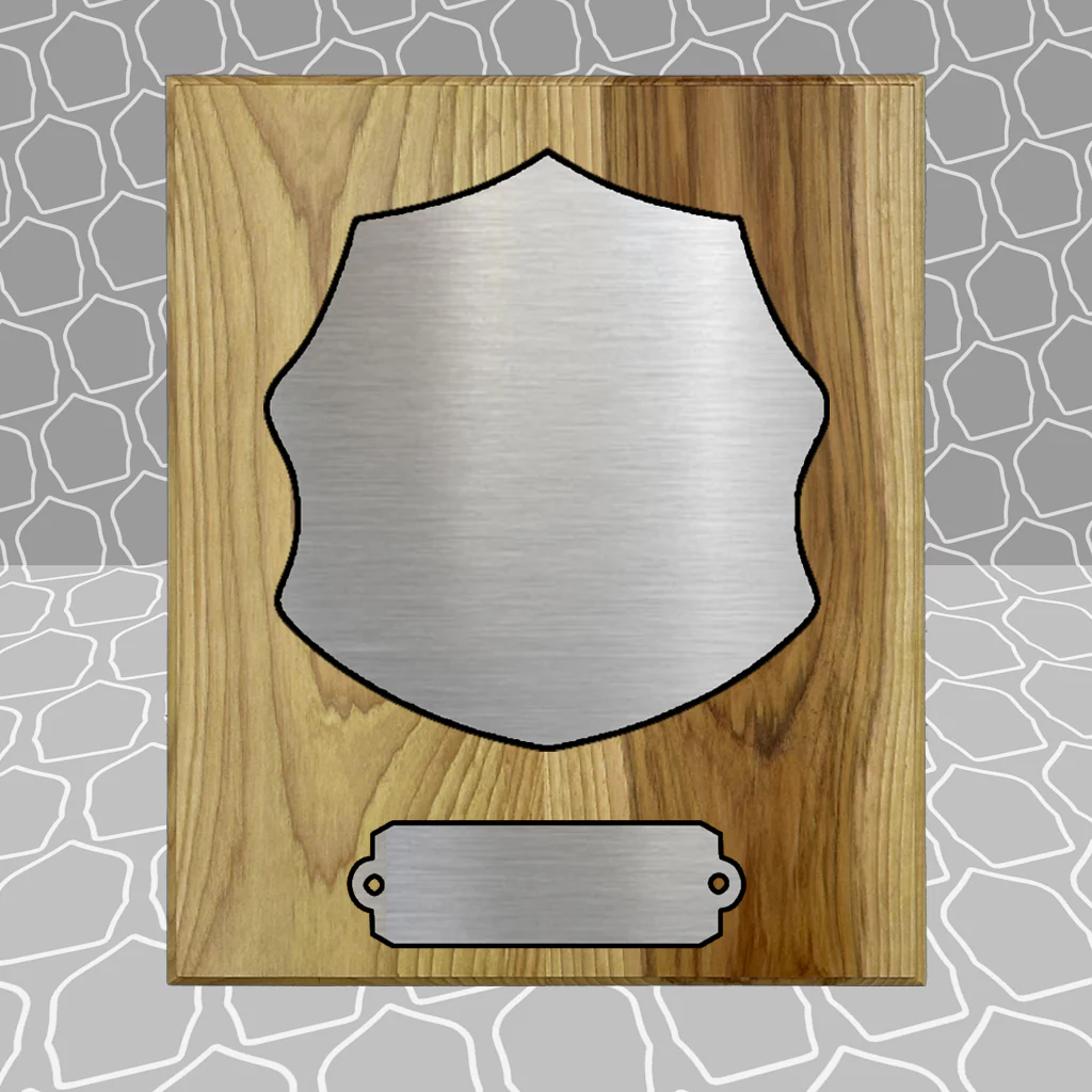 Gold Leaf Firefighter Shield on 8.5x9 Award Plaque - Image 9