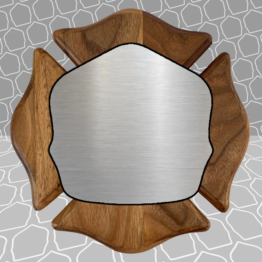 Custom Firefighter Shield Maltese Award Plaque, 9x9 and 12x12 - Image 3