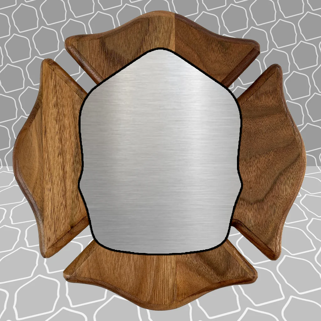 Custom Firefighter Shield Maltese Award Plaque, 9x9 and 12x12 - Image 5