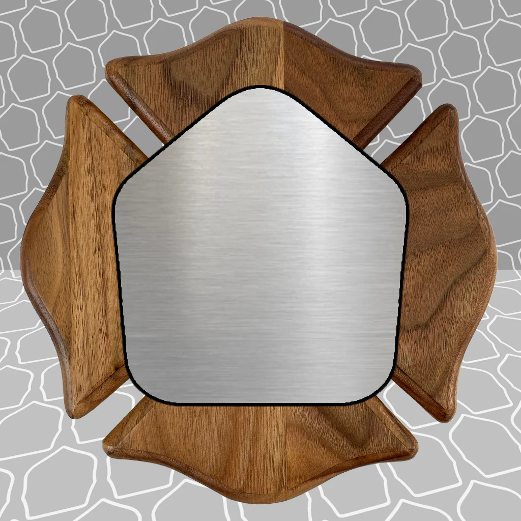 Custom Firefighter Shield Maltese Award Plaque, 9x9 and 12x12 - Image 6