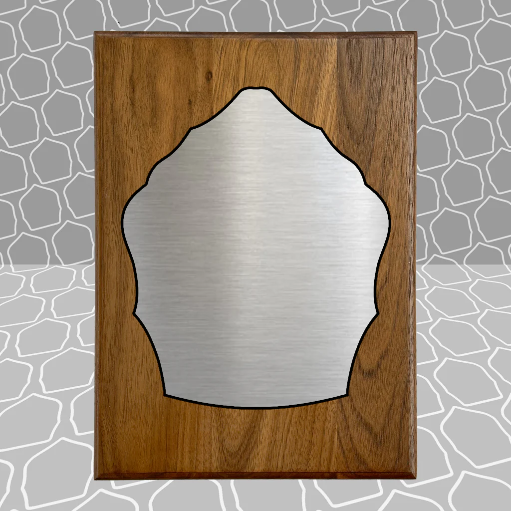 High Eagle Firefighter Award Plaque – 9x12 Walnut | Custom Helmet Shield Recognition - Image 3
