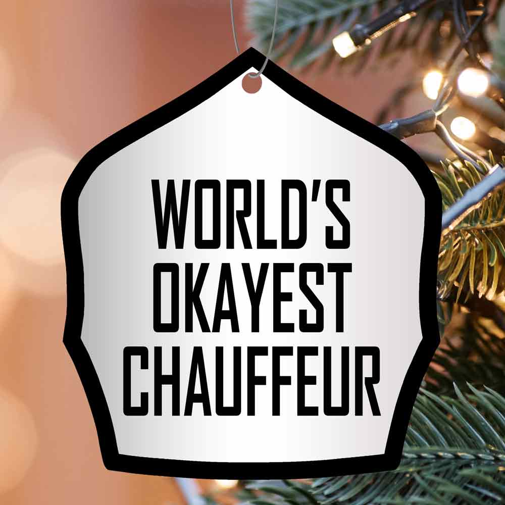 World's Okayest Helmet Shield Christmas Ornament - Image 13