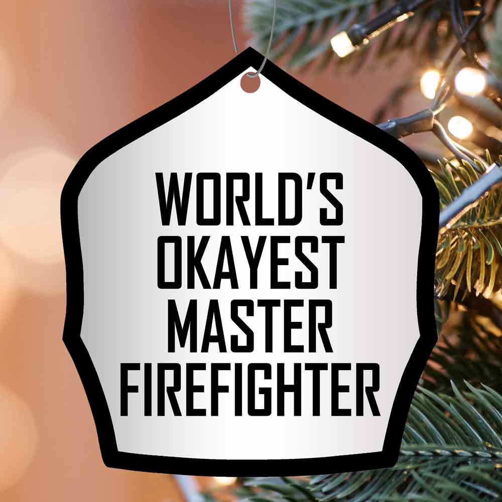 World's Okayest Helmet Shield Christmas Ornament - Image 15
