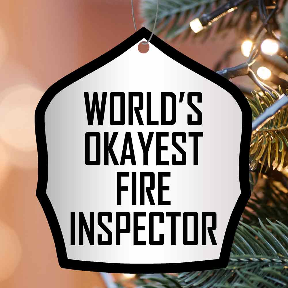 World's Okayest Helmet Shield Christmas Ornament - Image 17