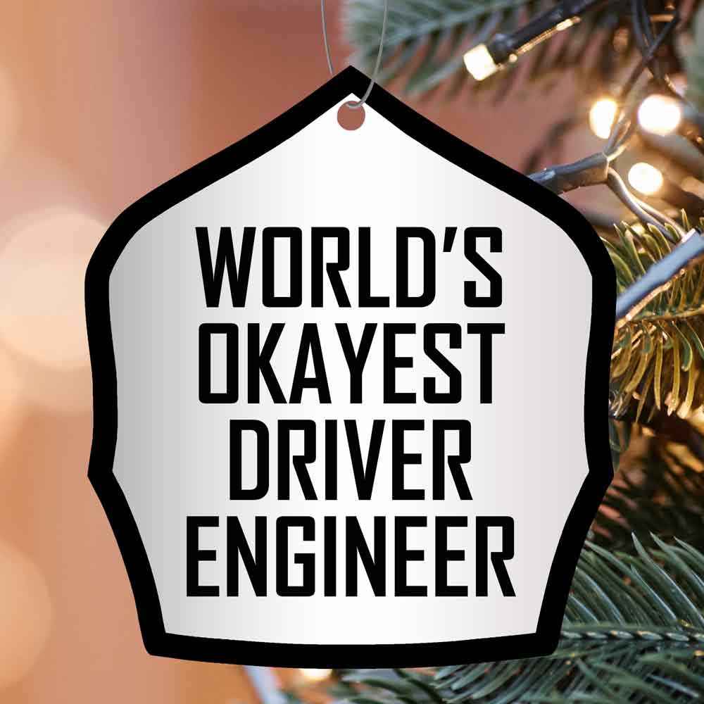 World's Okayest Helmet Shield Christmas Ornament - Image 5