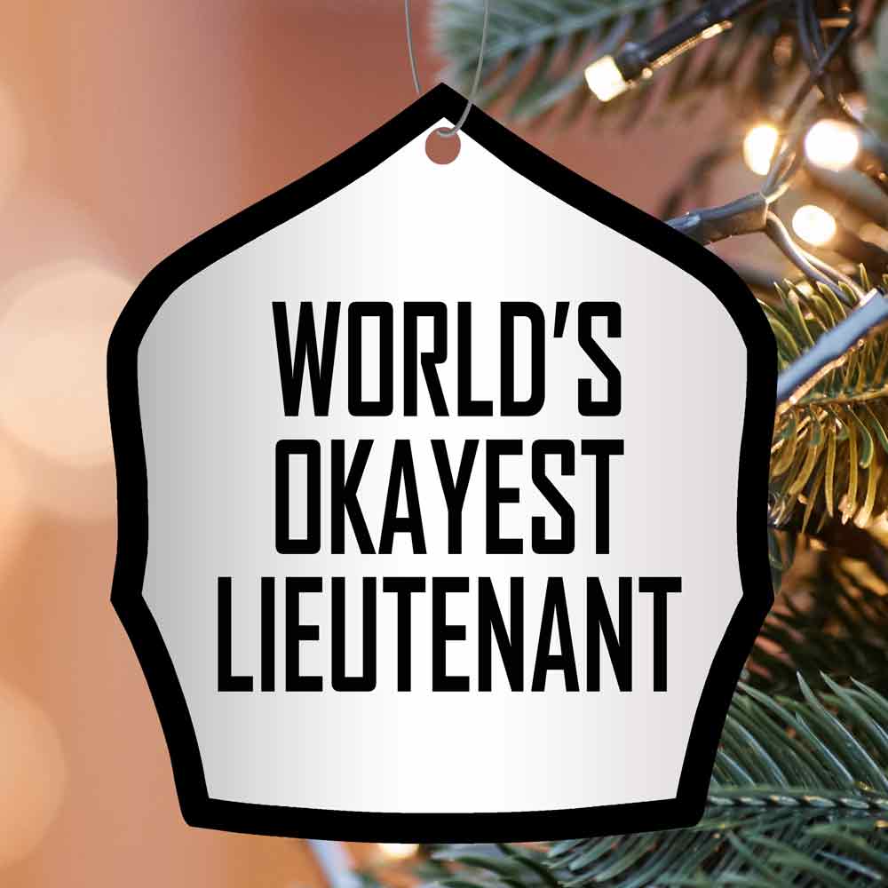 World's Okayest Helmet Shield Christmas Ornament - Image 8