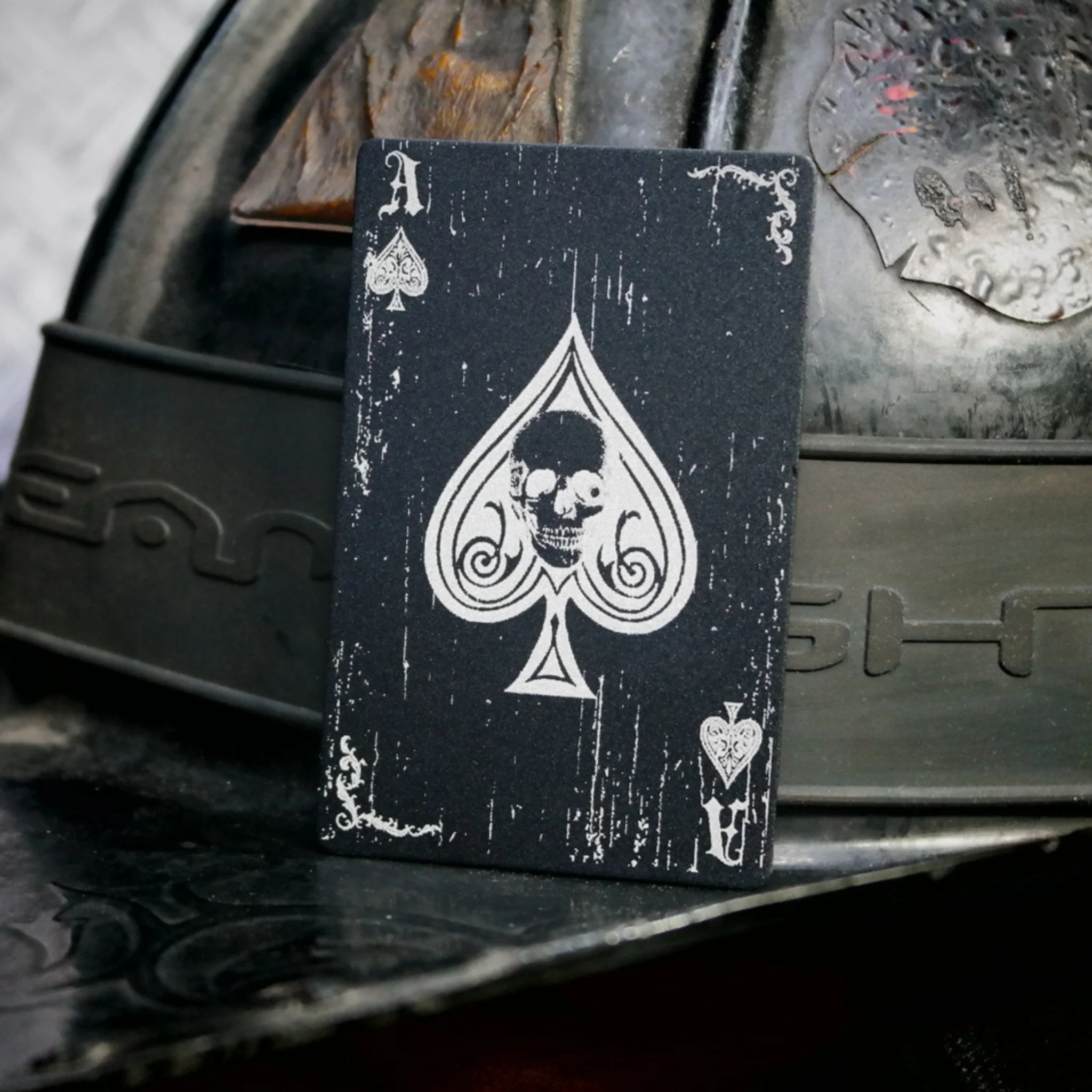 Weathered Skull Ace Playing Card