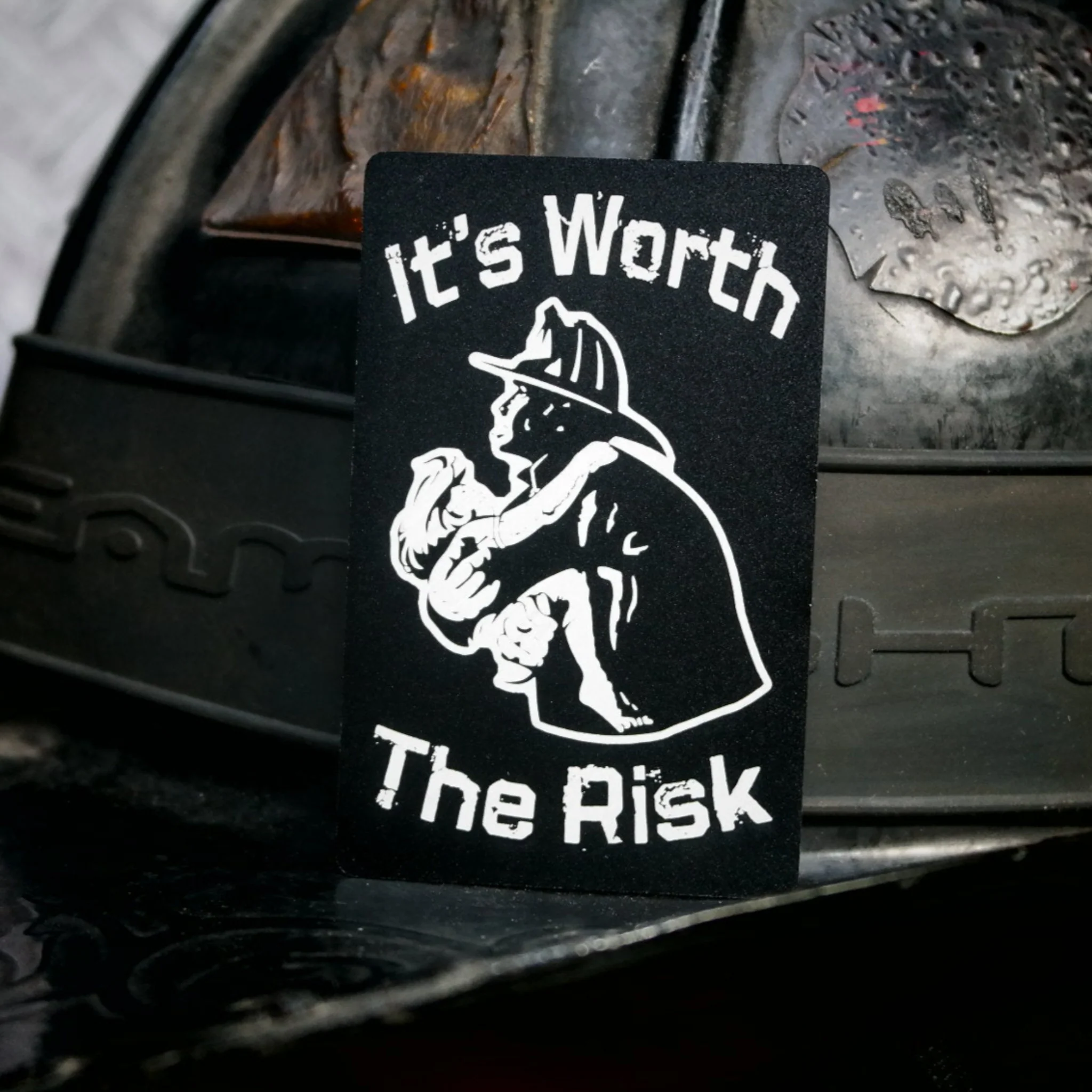 It's Worth The Risk Laser Engraved Playing Card